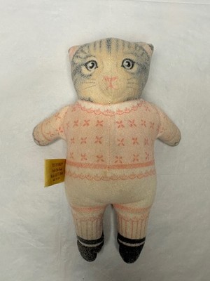 Kitty Cucumber Doll Plush Beanbag Cat - The Toy Works 1985 B Shackman Vintage