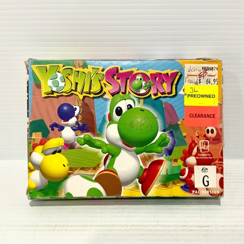 Yoshi's Story + Box, Manual - CIB - Nintendo 64 (N64) - Tested - Free ...