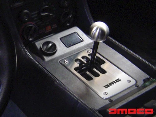Kit de placa de cambio cerrada de acero inoxidable DeLorean con perilla de cambio de acero inoxidable de 5 velocidades Foto 2 de 3