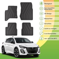 GummifußMatten Fussmatten Eco Friendly FüR Peugeot 2008 2 Hybrid Ab 2024