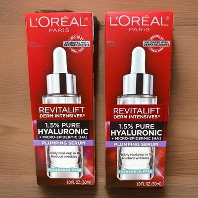 Loreal Revitalift 1.5% Pure Hyaluronic Plumping Acid Serum 1.0 oz (Lot of 2)