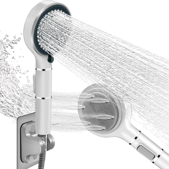 High Pressure 6-Spray Filtered Shower Head with Handheld Attachment