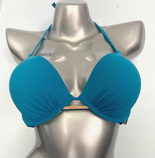 Victoria's Secret Swim Bikini Top Nwt Bombshell 2 Cups Push Up Cosmo Blue 36B
