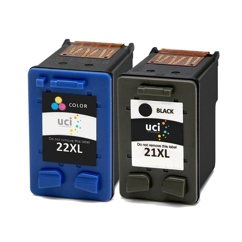Cartuchos De Tinta Originales HP 21 Y 22XL - Compatibles Con Deskjet F370, F380, F2180 Y Más Modelos