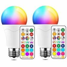 Led Light Bulb 85w Equivalent Color Changing Light Bulbs With Remote Control Rgb