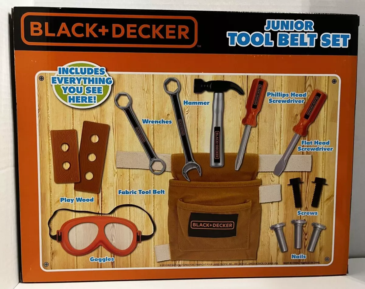  Black & Decker Junior 14 Piece Toy Tool Belt Set