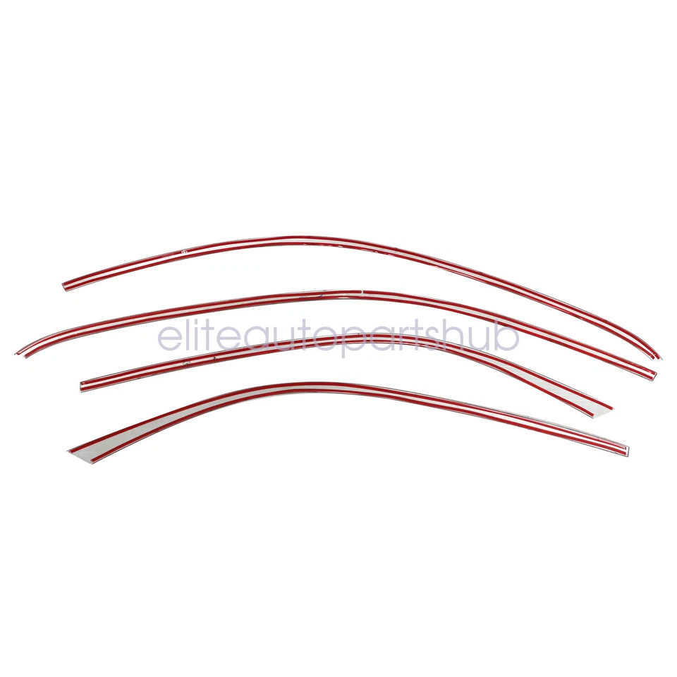 Tiras de moldura de ventanas de auto cromadas de acero inoxidable para Chevrolet Malibu 2013-2015 Foto 2 de 4