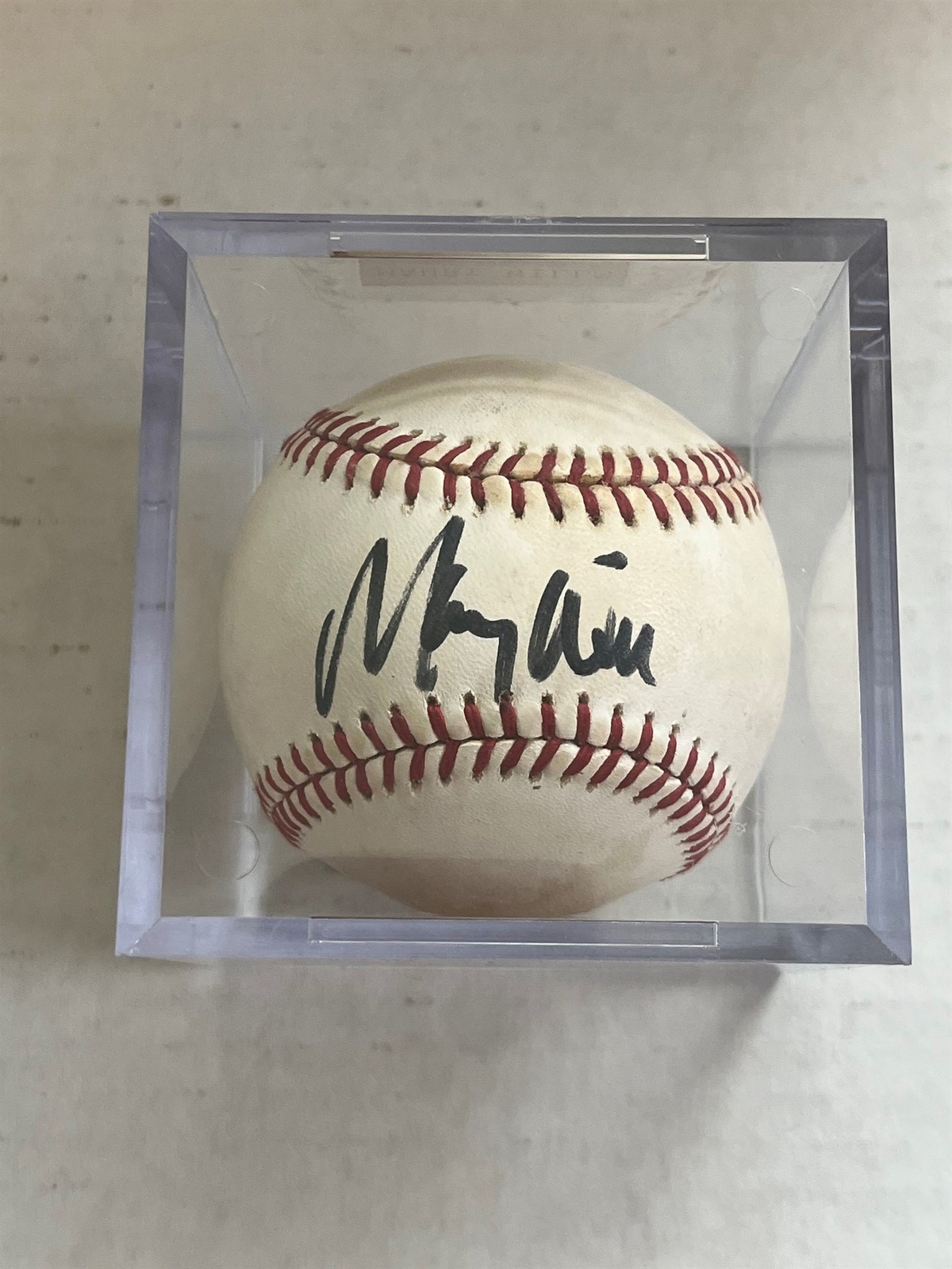 Maury Wills Signed Baseball Autograph Auto NL Ball PSA/DNA w/ Cube