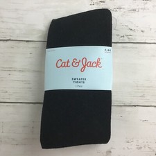 Cat  Jack Girls Sweater Tights Black Size Size 4 - 6X