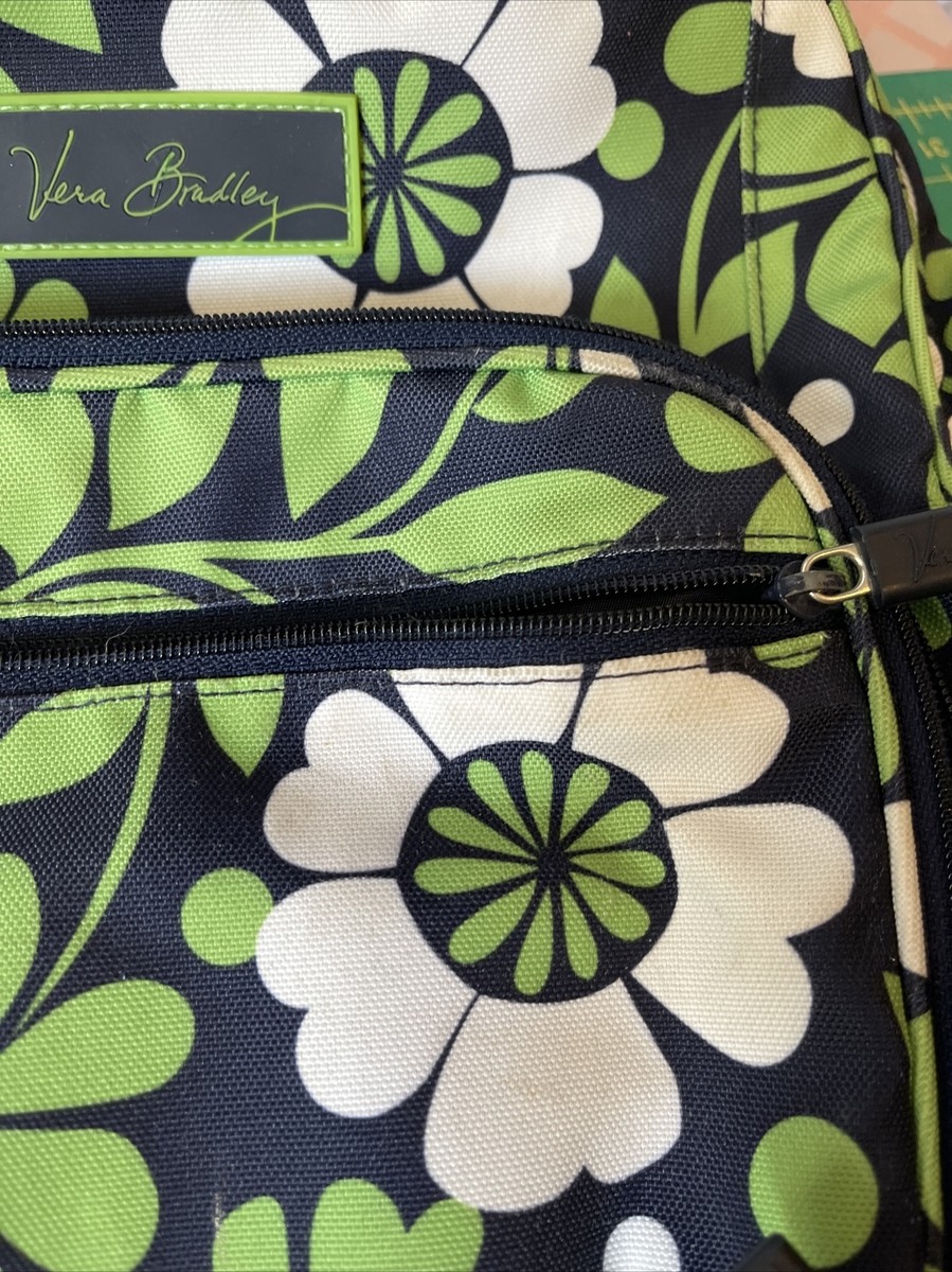 Vera Bradley Floral Navy, Lime & White Quilted Lucky You Pattern Backpack Vera Bradley | Bags | Vera Bradley Navy Green And White  main image 3