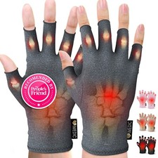 Compression Gloves Anti Arthritis Fingerless Pain Support Hand Relief Rheumatoid