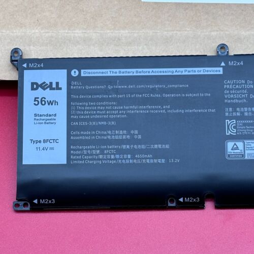 Original Dell 56Wh 8FCTC New Battery for XPS 15 9500 P8P1P DVG8M 69KF2 Series