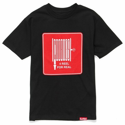 NWT Authentic Berner Cookies Clothing CKS 4 Reel For Real S/S Black Medium Tee