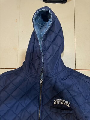 FW19 SUPREME REVERSIBLE DIMENSIONS LOGO DENIM WORK JACKET FW19 SUPREME REVERSIBLE DIMENSIONS LOGO DENIM WORK JACKET