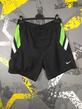 Nike Swoosh Vintage Shorts Black With Pockets Mens Size S ig93
