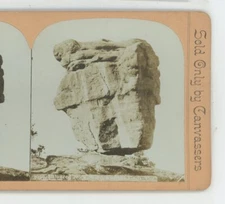 Balancing Rock Garden Gods CO Colorado Webster & Albee Stereoview