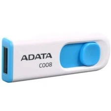 Wholesale lot of 2 Adata 8GB C008 USB2.0 Flash Drive - Blue