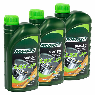 3x 1 Liter SAE 5W-30 Fanfaro LSX JP Motoröl Hyundai Toyota Kia Nissan Motor Oel