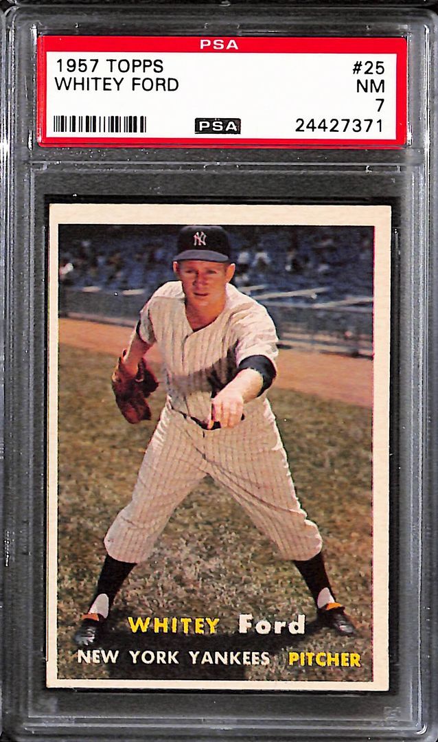 1957 Topps #25 Whitey Ford PSA 7 NM HOF