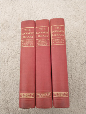 1909 The Lock and Key Library 3 Vol - German - French - South Europe & Oriental