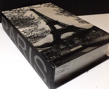 PARIS Book Hidden Storage Box Safe Secret Hidden Stash Hollow Box French Decor