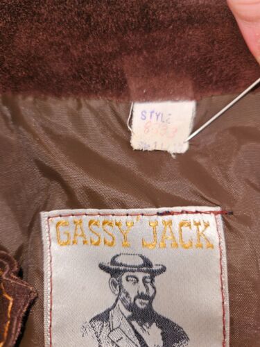 Vintage Gassy Jack Patchwork Suede Jacket Small Brown Orange Coat 70s Vancouver - Picture 14 of 14