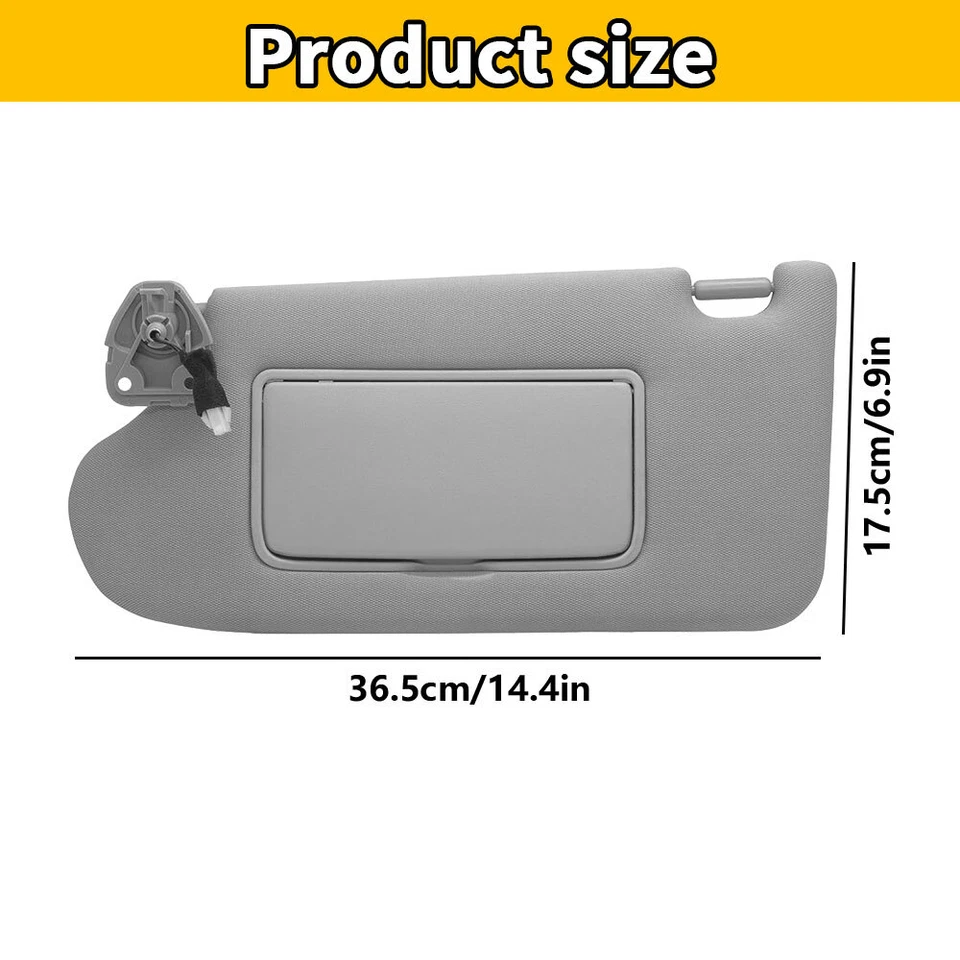 Driver Left side Sun Visor 96401-3TA2A 964013TA2A For 2013 -2016 Nissan Altimas Foto 4 de 4