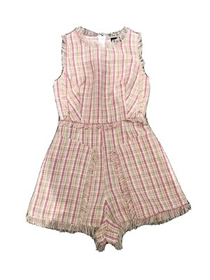pink tweed playsuit