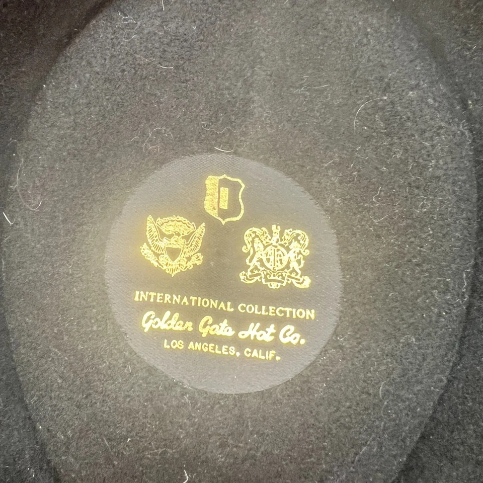 Golden Gate Hat Company Colección Internacional Lana Negra Mediana Hecho en EE. UU. Foto 4 de 4