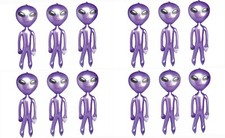 LOT OF 12 BIG 24" ALIEN INFLATE INFLATABLE 2 FEET BLOW UP PROP GAG FAST SHIP