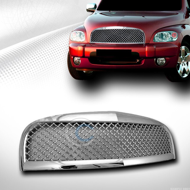 Fits 0611 Chevy HHR Chrome Mesh Front Hood Bumper Grill Grille Guard