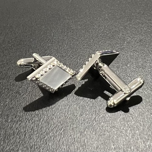 Rhombus Mother Pearl Cufflinks Men Birthday Father’s Day Gift InBox - Picture 7 of 8