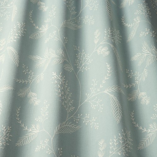 Tissu Rideau ILIV Harper 180cm – Eau De Nil – Brodé Floral – Fabriqué UK