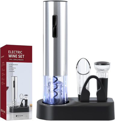 Electric Wine Opener Set, Rechargeable Cordless Automatic Wine Bottle Corkscrew 