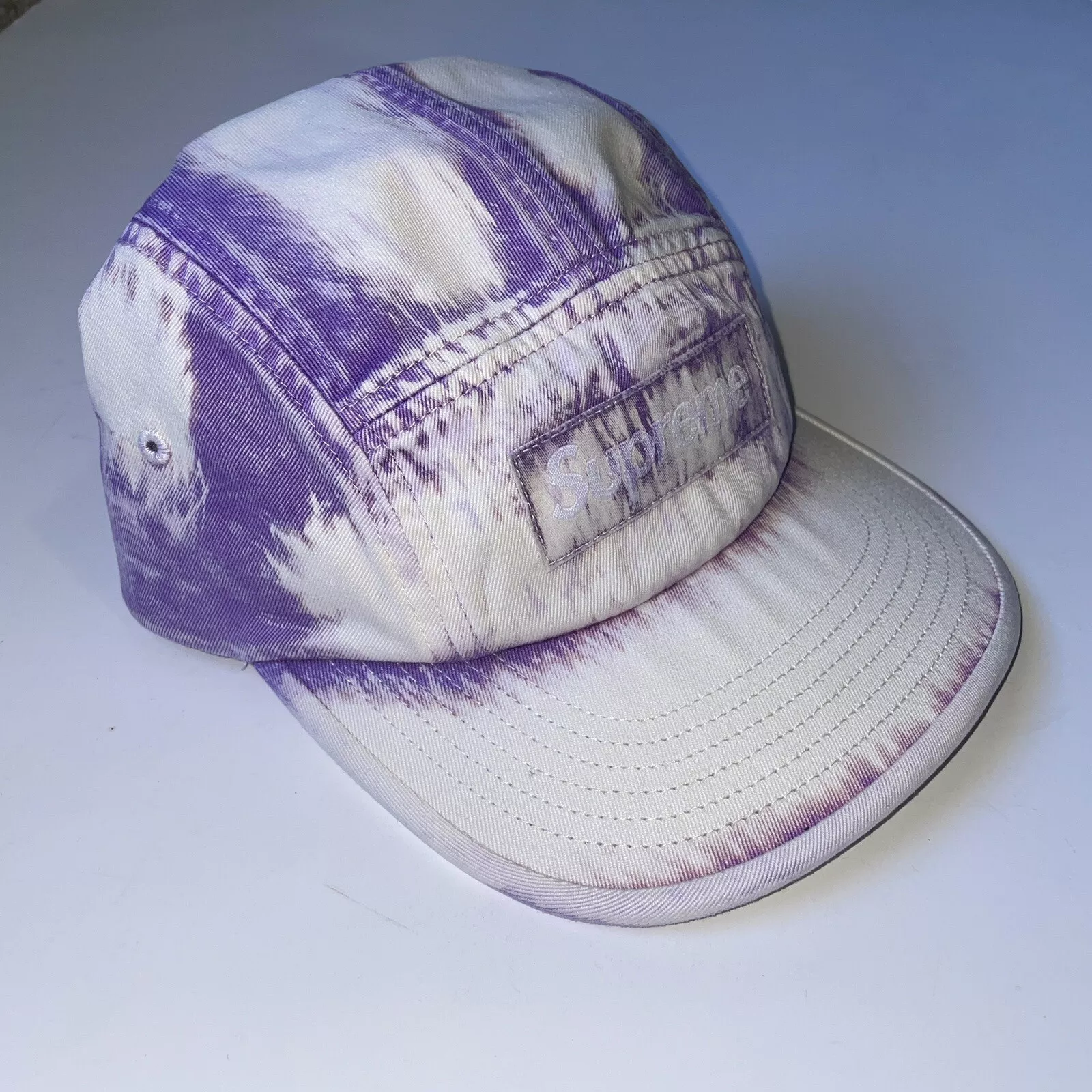 Casquette de camp chino Supreme Bleached   Violet   SS24 Neuf Authentique