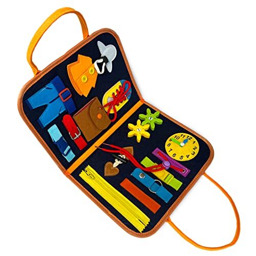 Teach My Busy Board Montessori Toys Gifts for 3 4 5 Year Old Girls and Boys S...