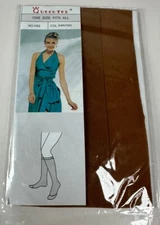 Queentex KNEE HIGH Nylons SANTAN COLOR One Size Fit All #H32 100% Nylon Vintage