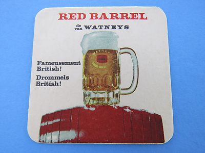 BEER Coaster ~*~ WATNEYS Red Barrel Famous British Bier ** OUT OF BUSINESS