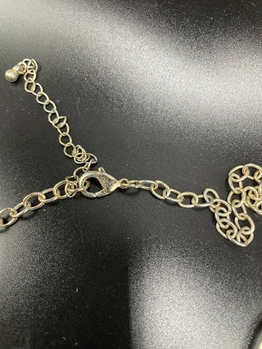 38-40" Long Hammered Oval Circle Linked Gold Tone Chain Necklace - 第 3/3 張圖片