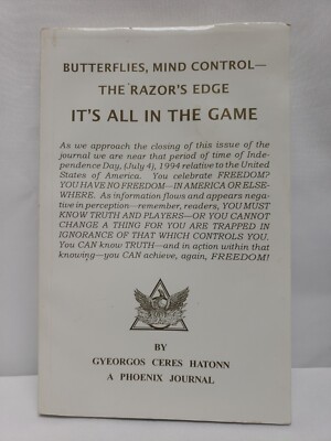 Butterflies, Mind Control-The Razor's Edge-A Phoenix Journal #100