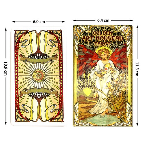 Golden Art Nouveau Tarot Cards Rider Waite Divination Board Party Game Gift 78 - Picture 5 of 8