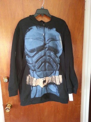 DC CHARACTER MASK HOODIE BATMAN KIDS XL 14/16 XXL18/20 NWT HALLOWEEN - Picture 3 of 7