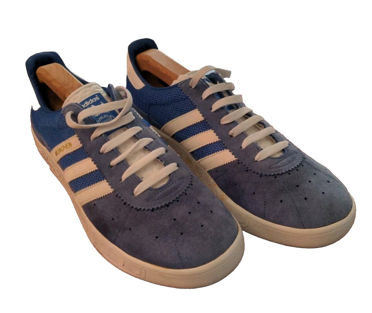 Adidas Originals Munchen Blue & White Shoes - Men's 11 US