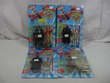 SUPERHUMAN SAMURAI PLAYMATES '90 4 ACTION FIGURES SKORN SYBO 2 KILOKHAN MOC