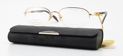 COLANI Design Brille 2107 52-18 140 Vintage Gold Half Rim Optic Futuristic Oval