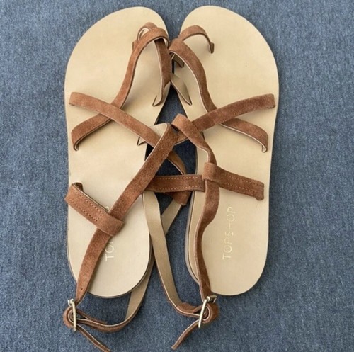 Topshop Tan Strappy Sandals