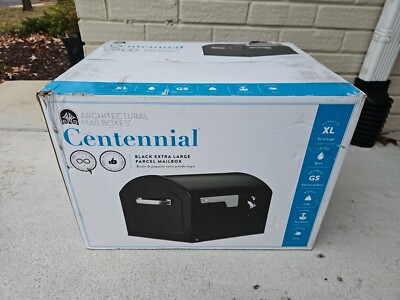 Architectural Mailboxes Centennial Black Extra Large Steel Post Mount Mailbox