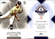DILLON ORR 2021 LEAF PERFECT GAME 