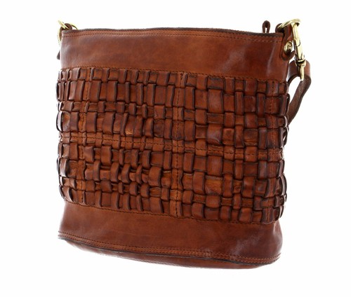 CAMPOMAGGI Edera Bucket Bag Umhängetasche Tasche Cognac Braun Neu - Bild 3 von 6