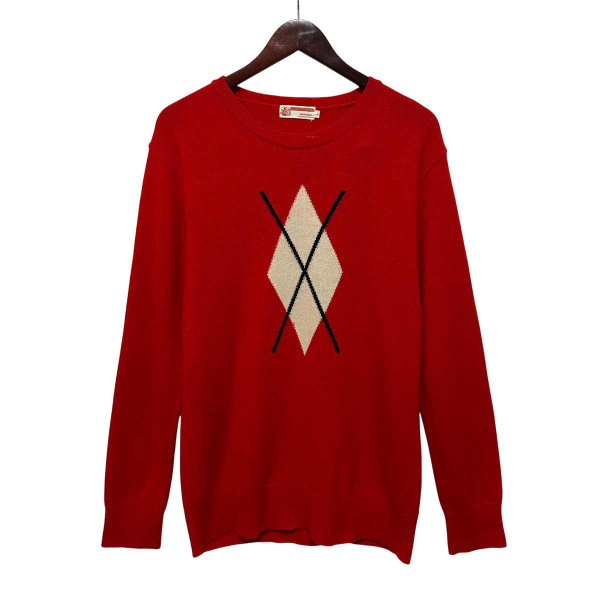 Vintage 2000 A Bathing Ape Bape Argyle Wool Crewneck Sweater - Men 